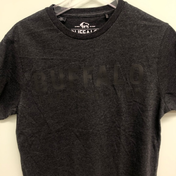 Buffalo David Bitton | Men’s T-Shirt | Dark Grey | Various Sizes - Picture 2 of 3